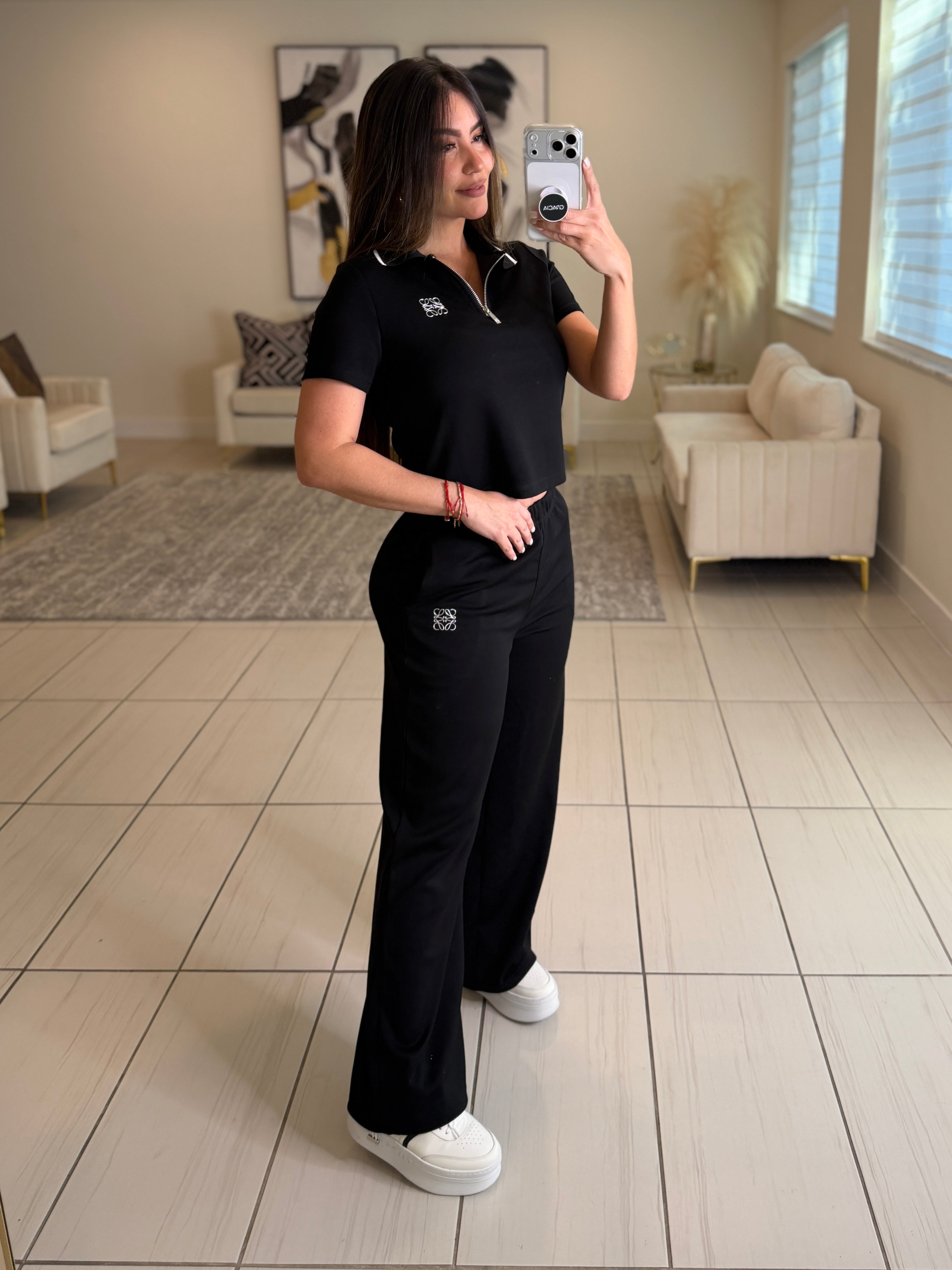 Iconic Muse Black Pant Set