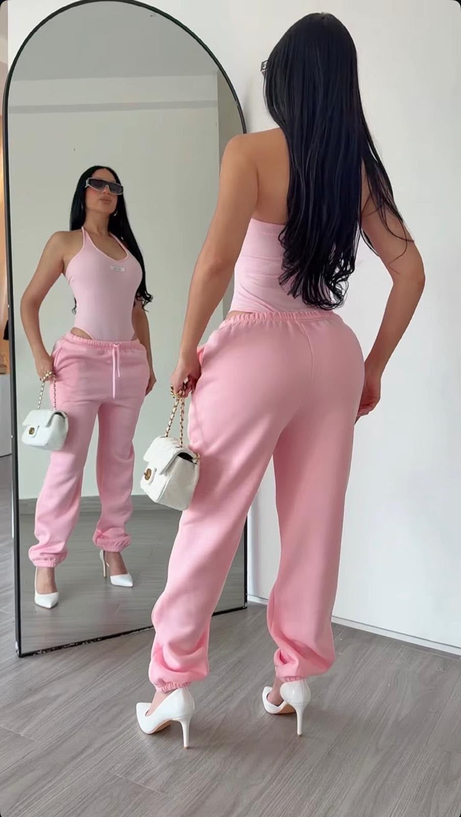 Bombshell Soft Pink Jogger Set
