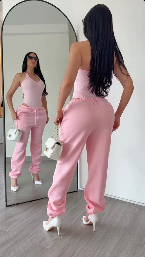 Bombshell Soft Pink Jogger Set