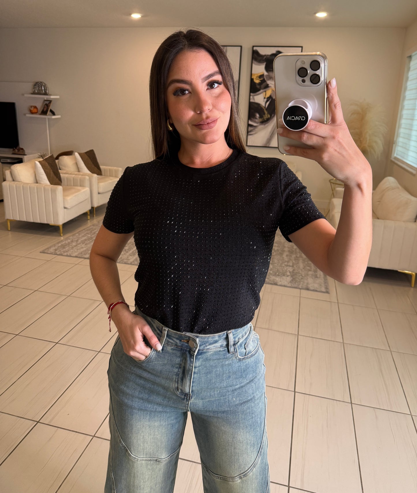 Midnight Shine Black Top