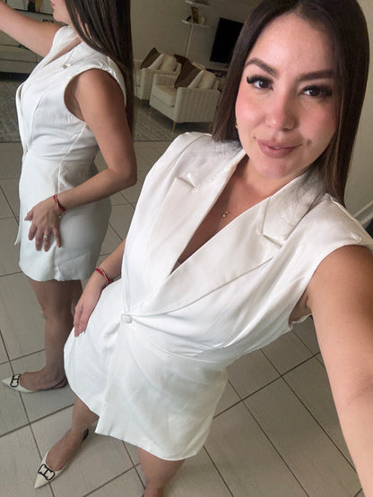 Bossed Up White Romper