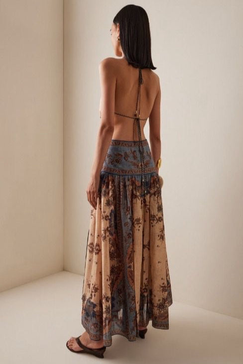 Ascension Plunge Halter Dress