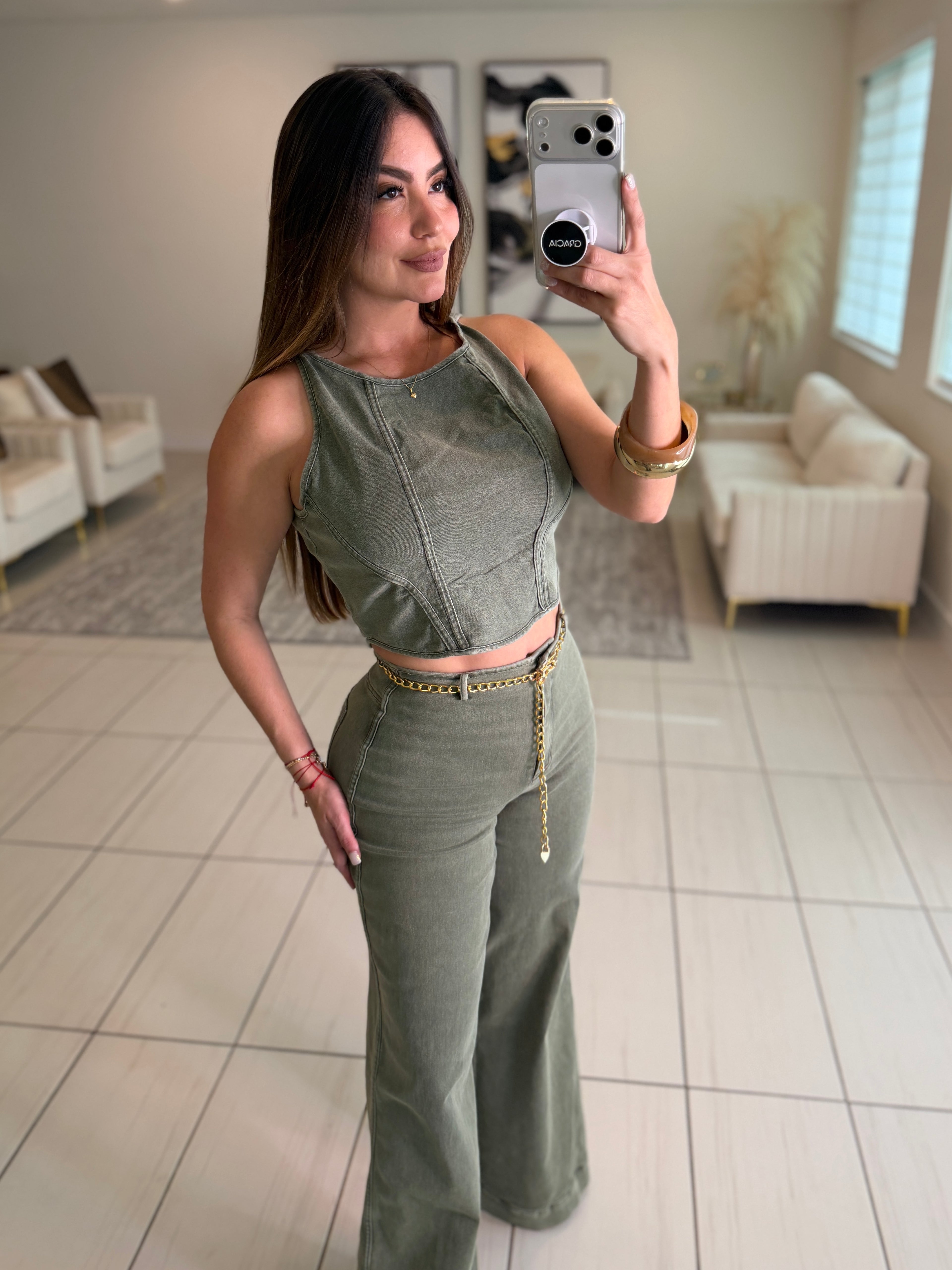 Rebel Utility Green Pant Set