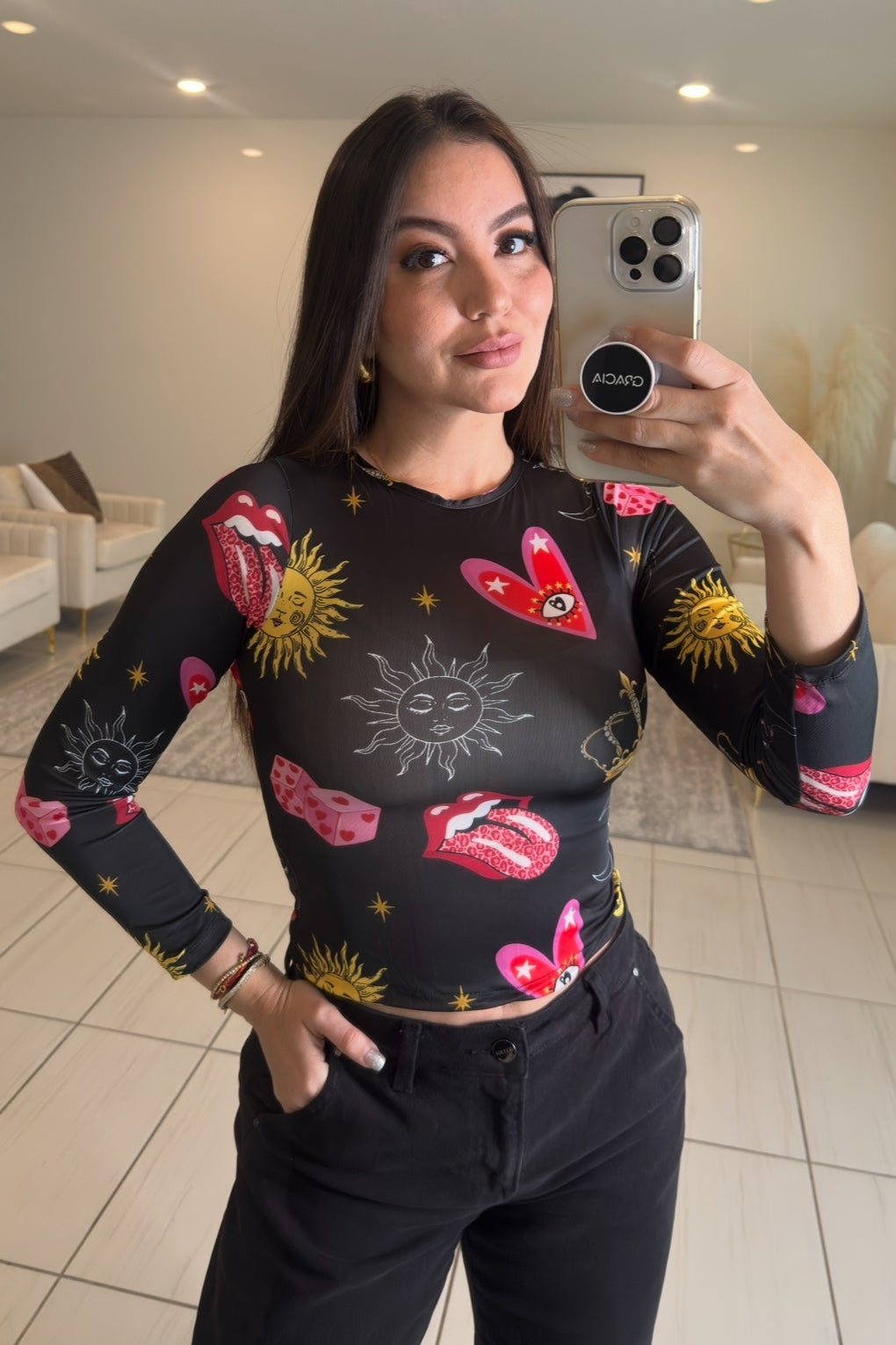 Magical Constellation Black Top