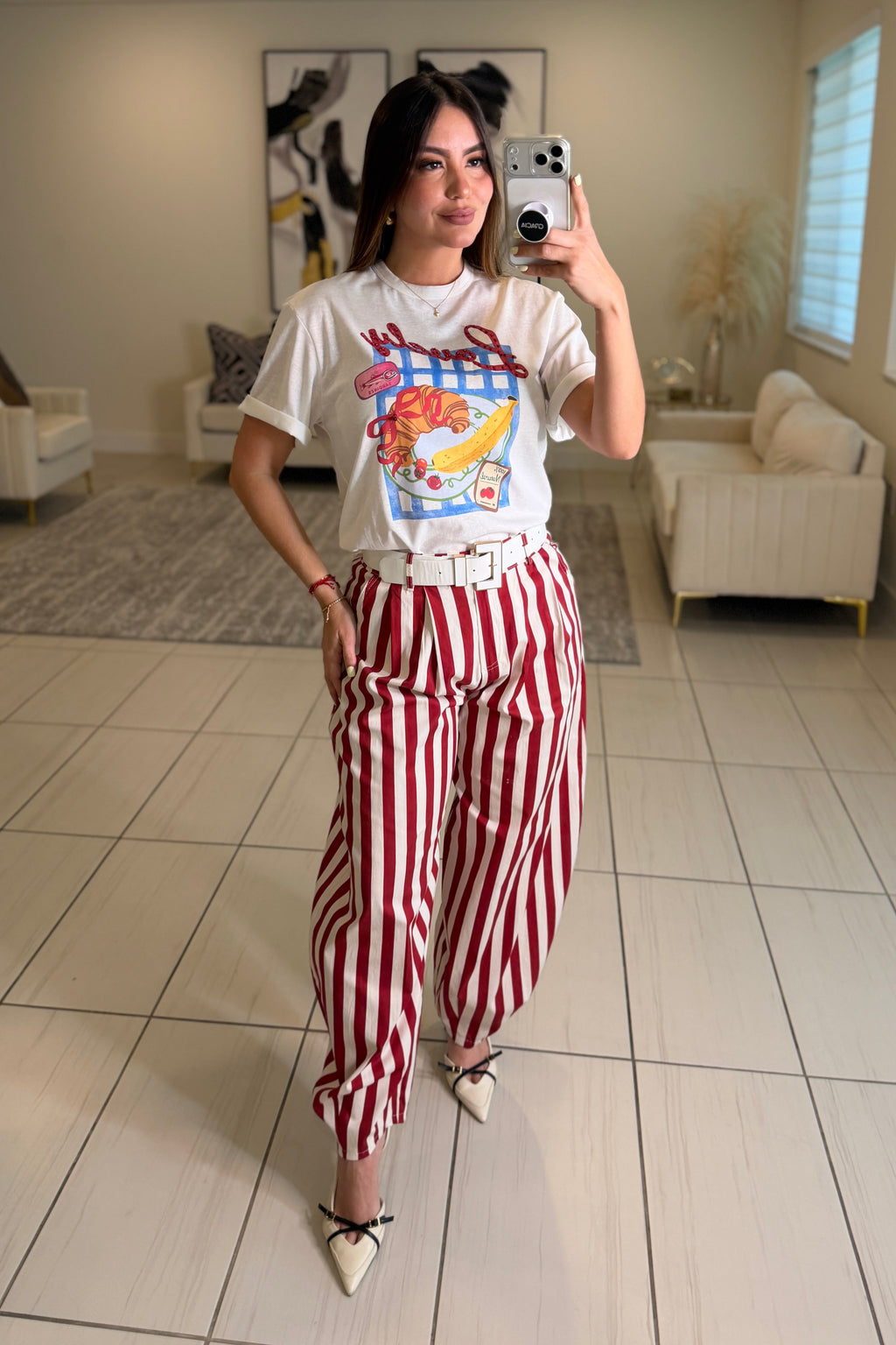 Gravity Stripes Red Pants
