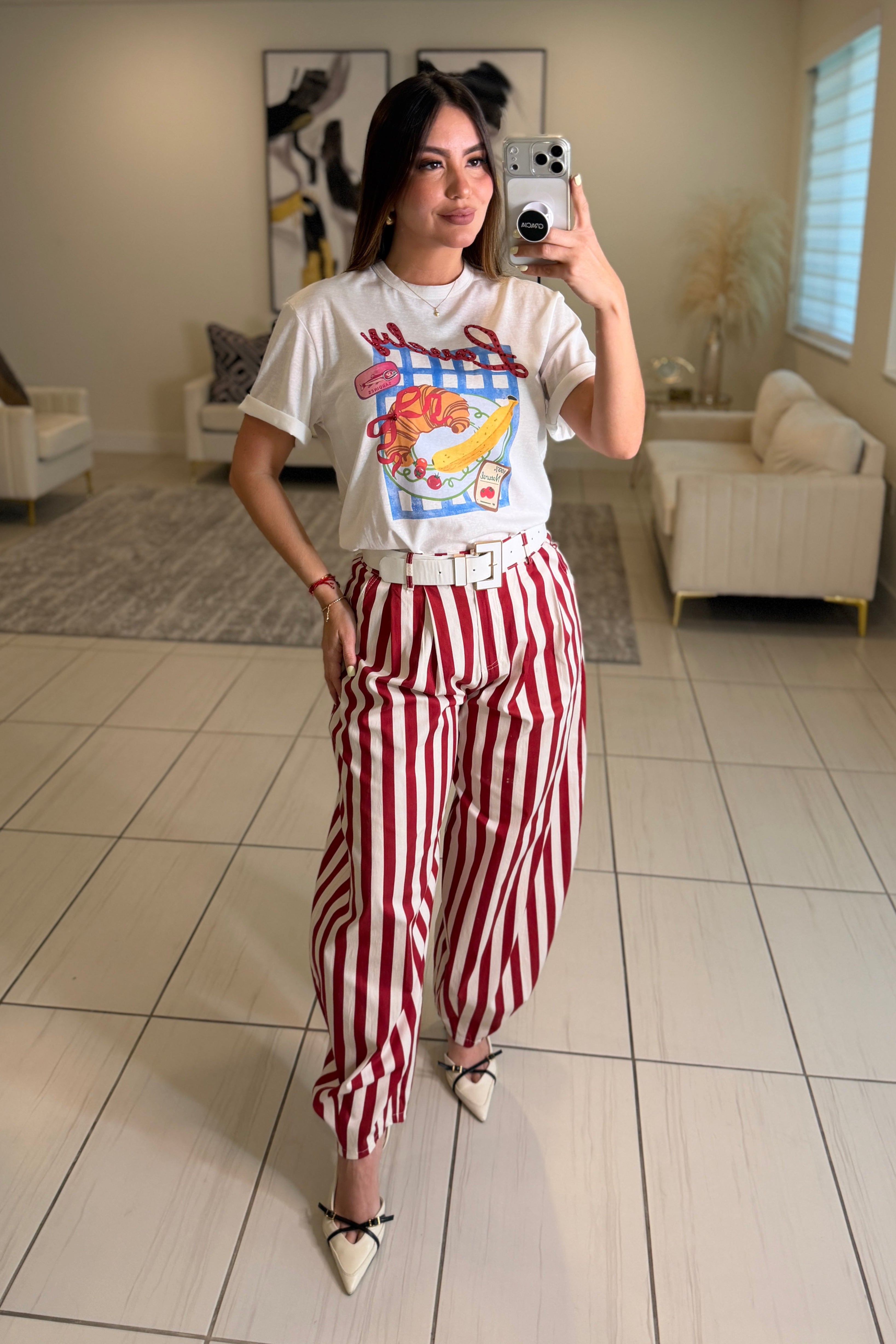 Gravity Stripes Red Pants