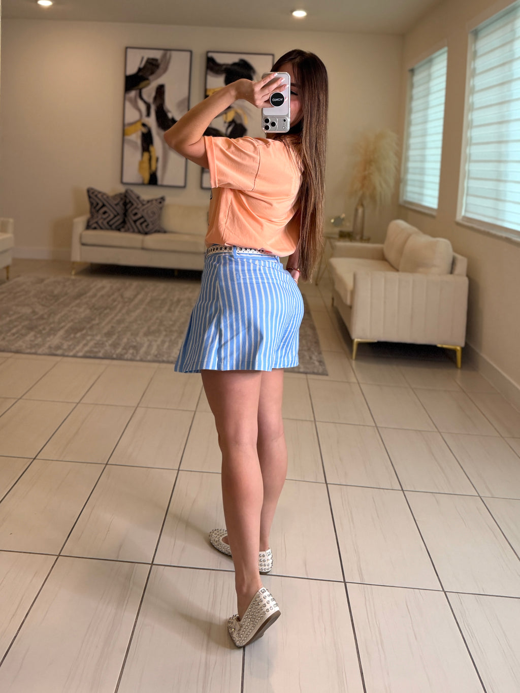 Divine Stripes Blue Short