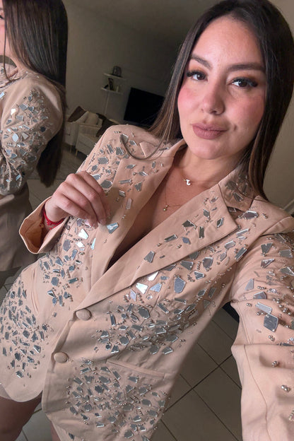 Mirror Mirage Beige Short Set