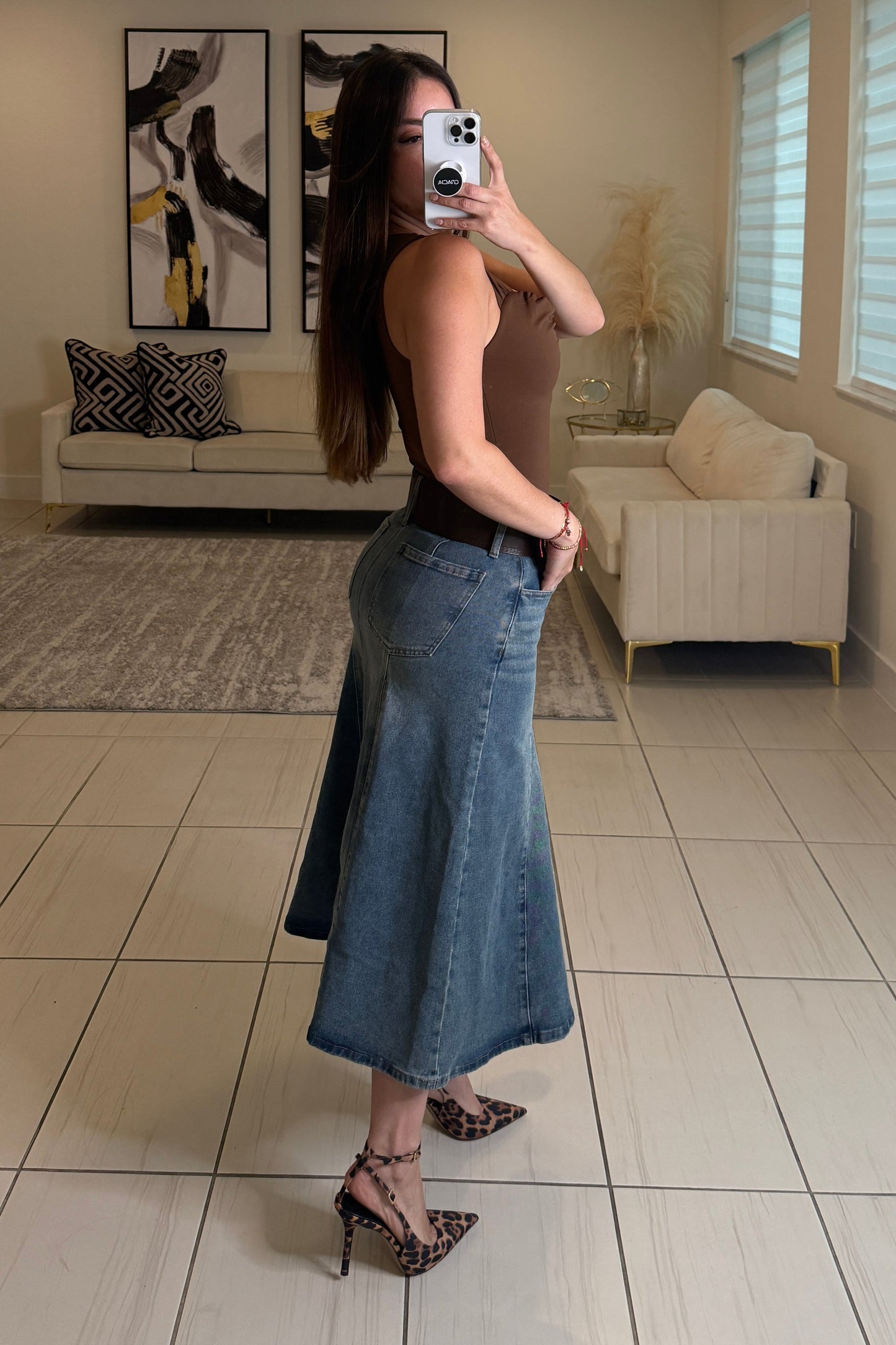 Midnight Desire Ruched Brown Top