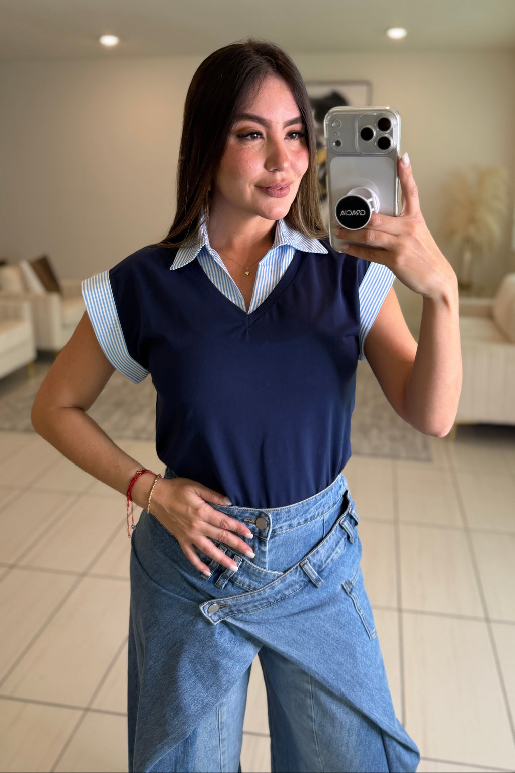 Radiant Marine Navy Blue Top