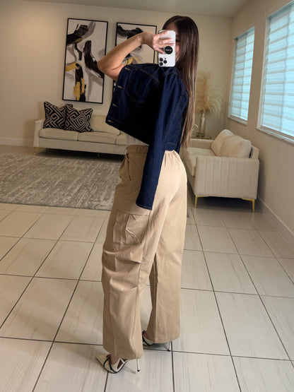 Sahara Muse Khaki Barrel Pants