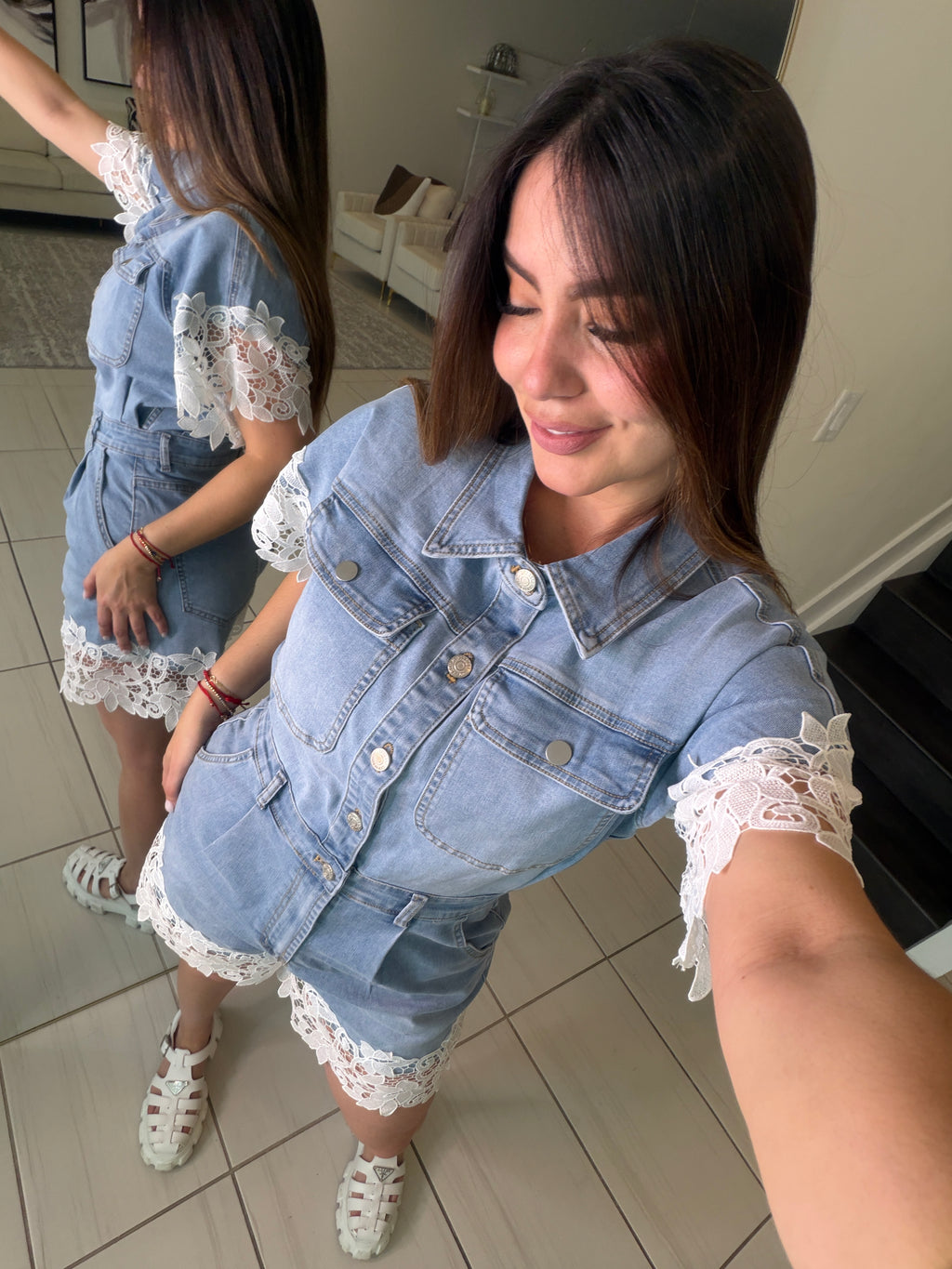 Summer Spicy Denim Romper