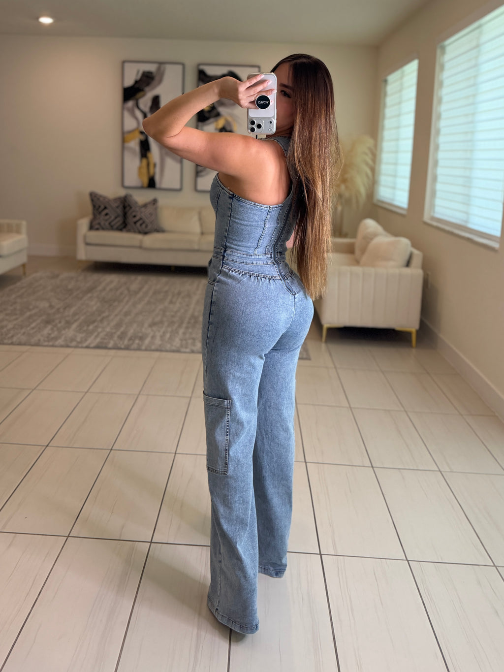 Divine Incantation Denim Jumpsuit