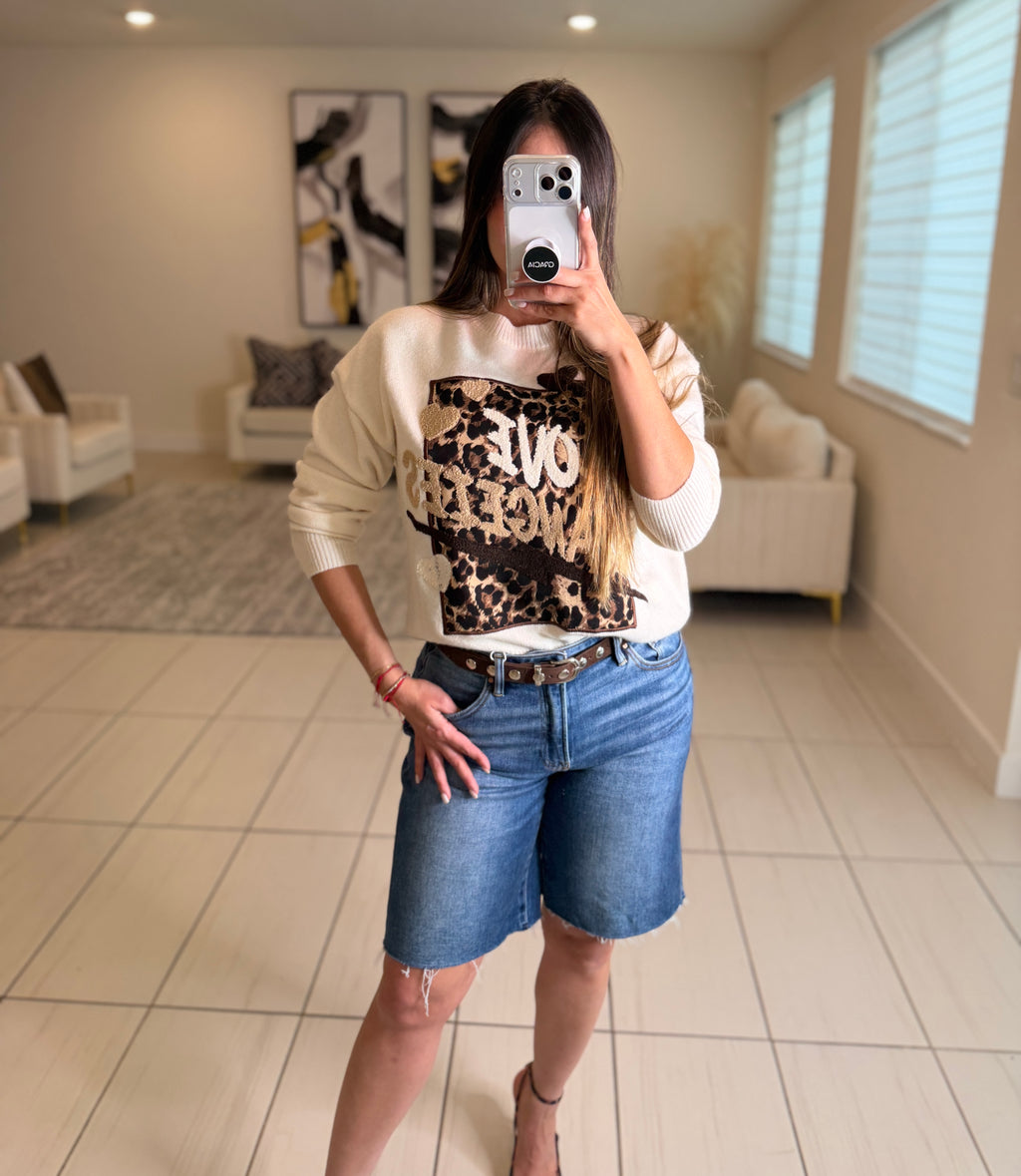 Los Angeles Style Beige Sweater