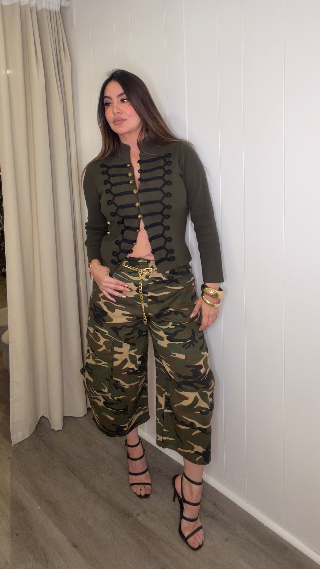 Imperial Olive Green Knit Top