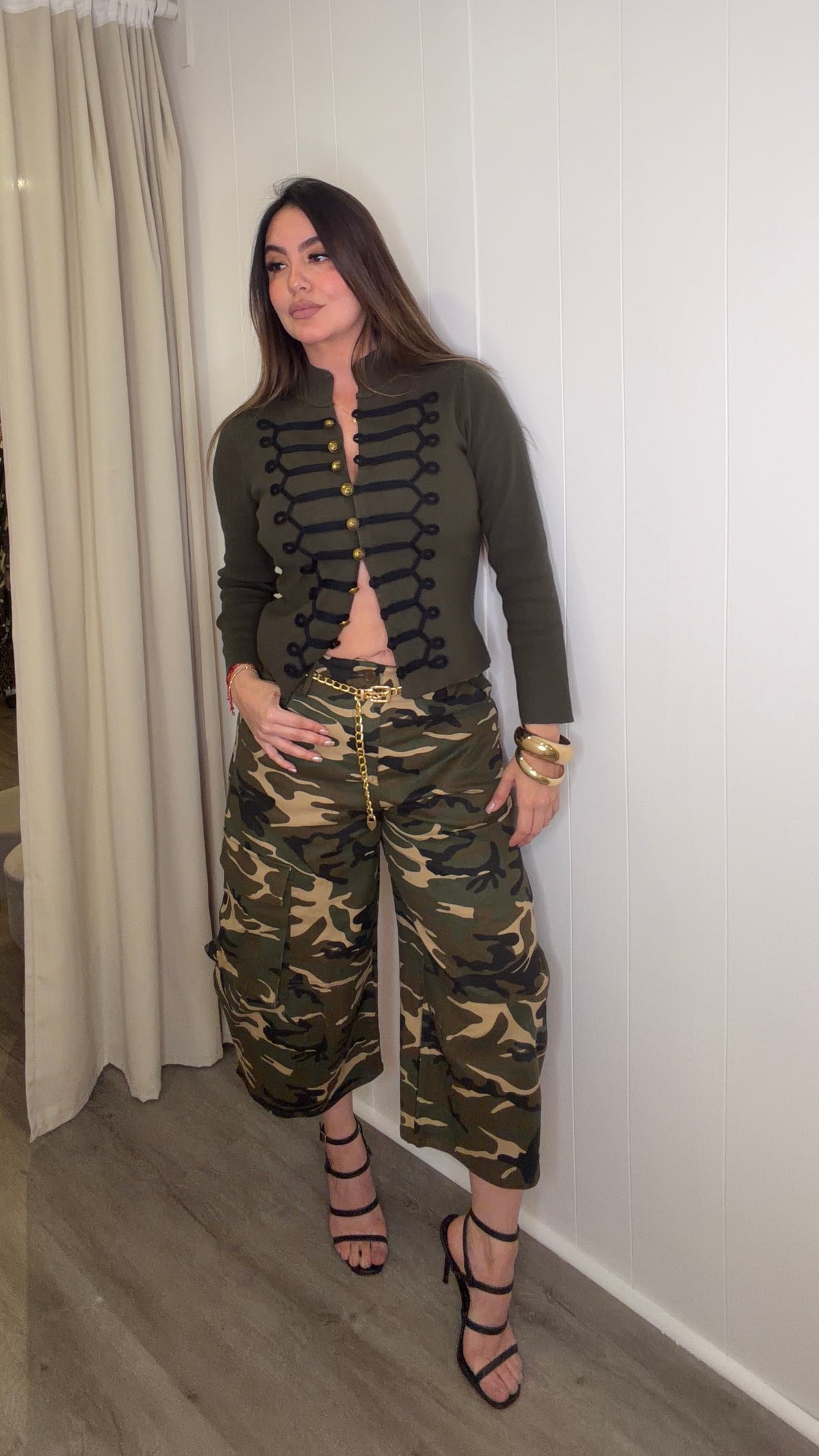 Imperial Olive Green Knit Top