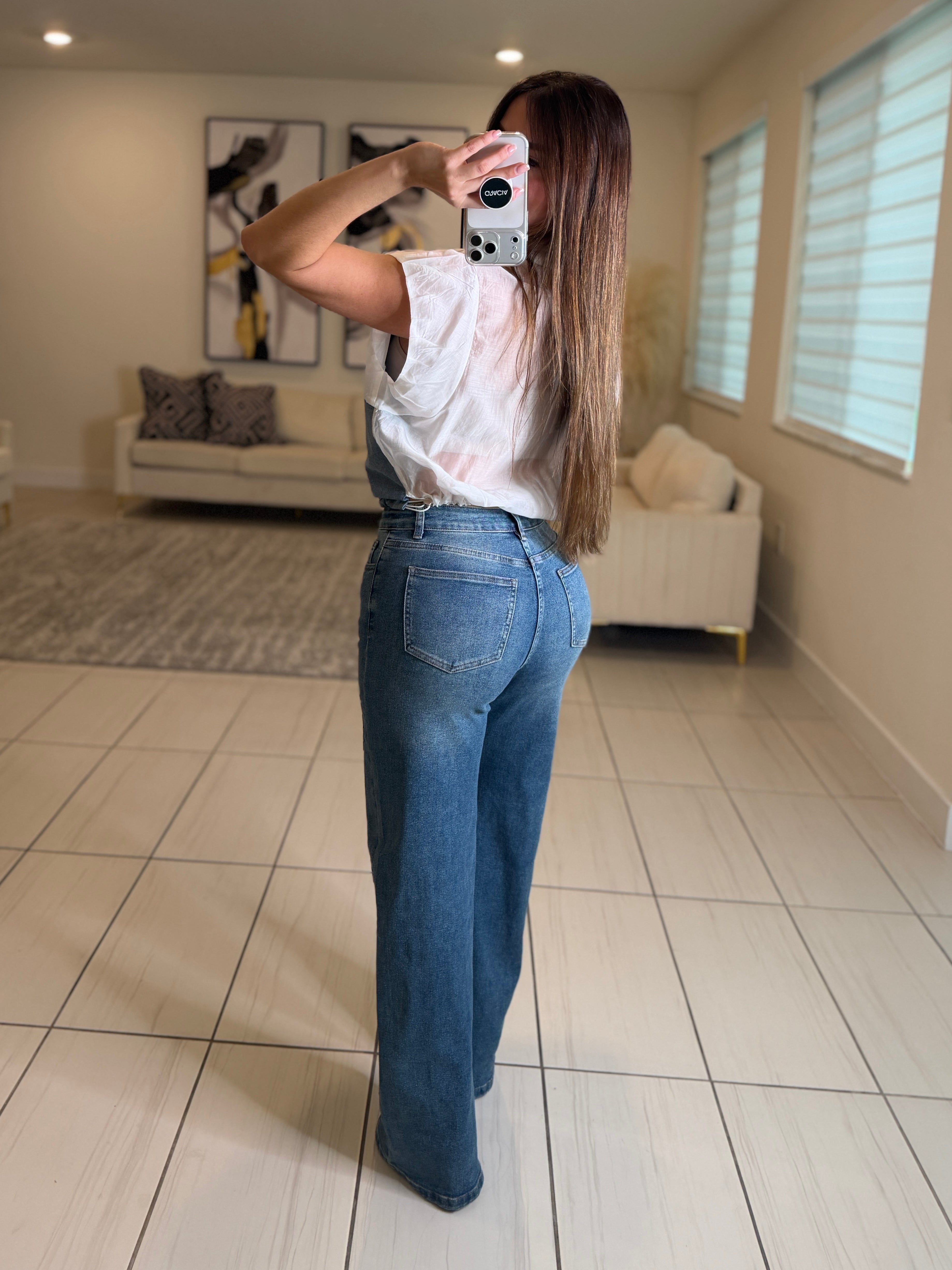 Parisian Contrast White Top