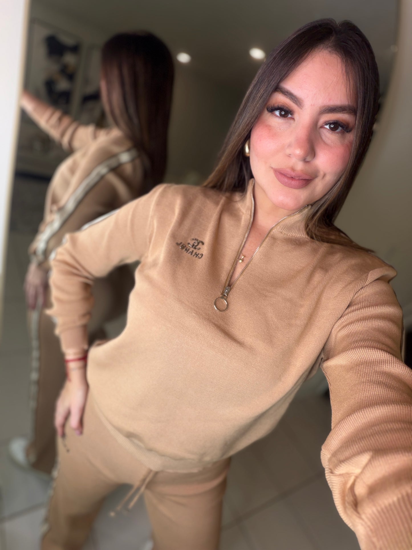 Iconic Mocha Knit Pant Set