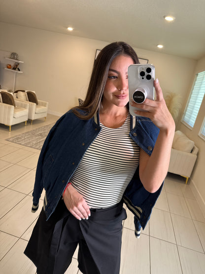 Empire Denim Bomber Jacket