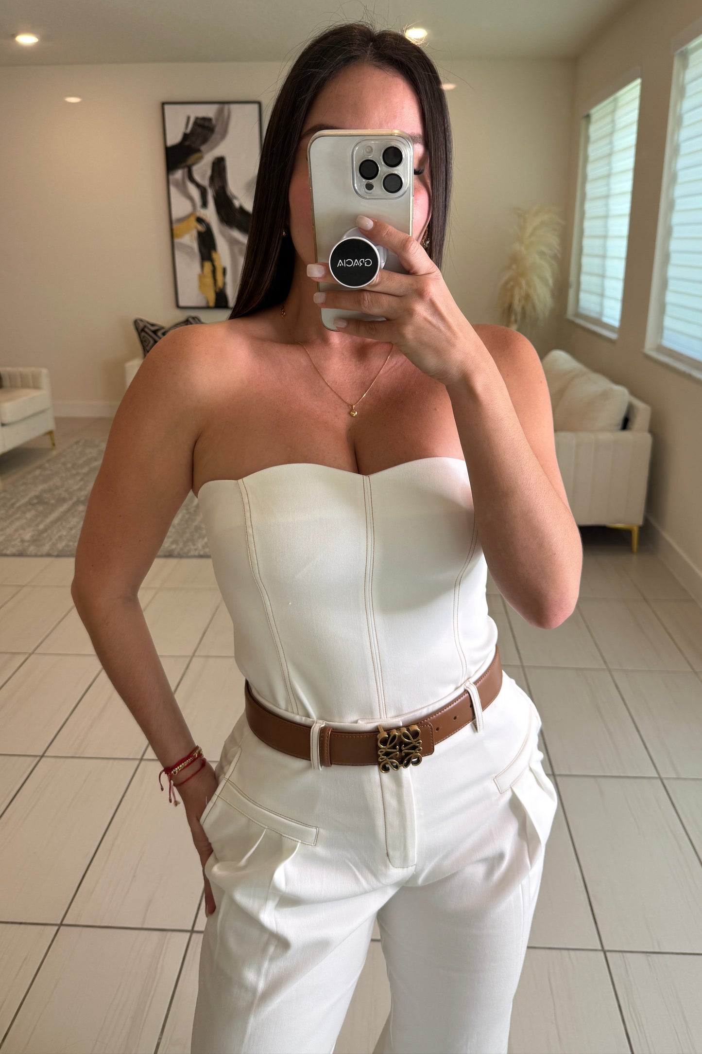 Luxe Utility White Pant Set