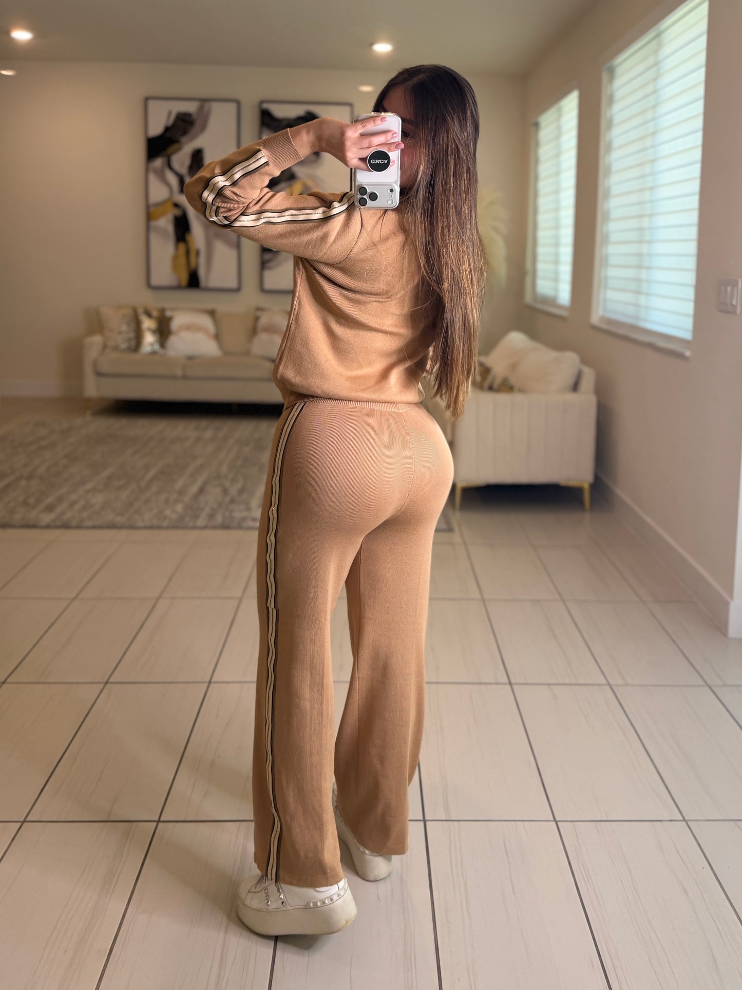 Iconic Mocha Knit Pant Set