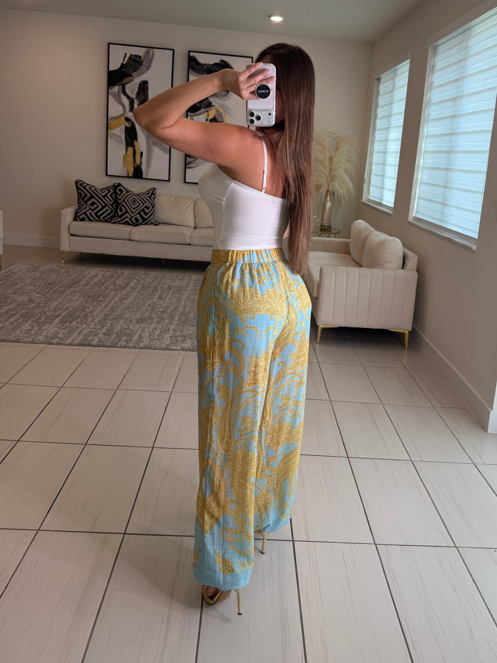 Spring Poise Blue Balloon Pants