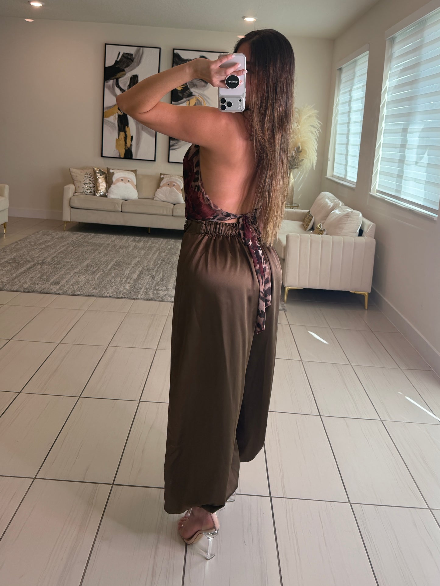 Mystic Rose Mesh Brown Top