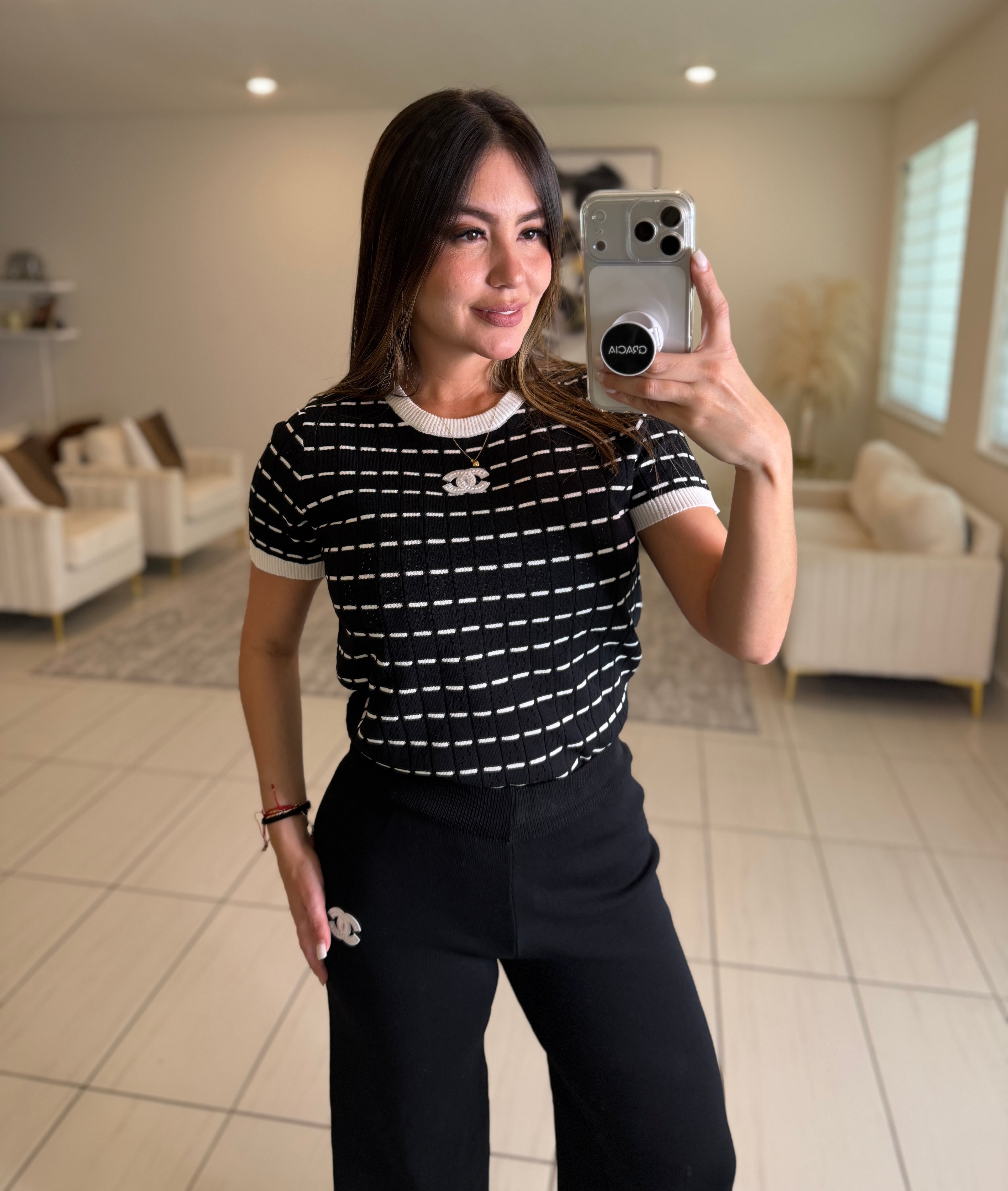 Simplicity Knit Black Pant Set