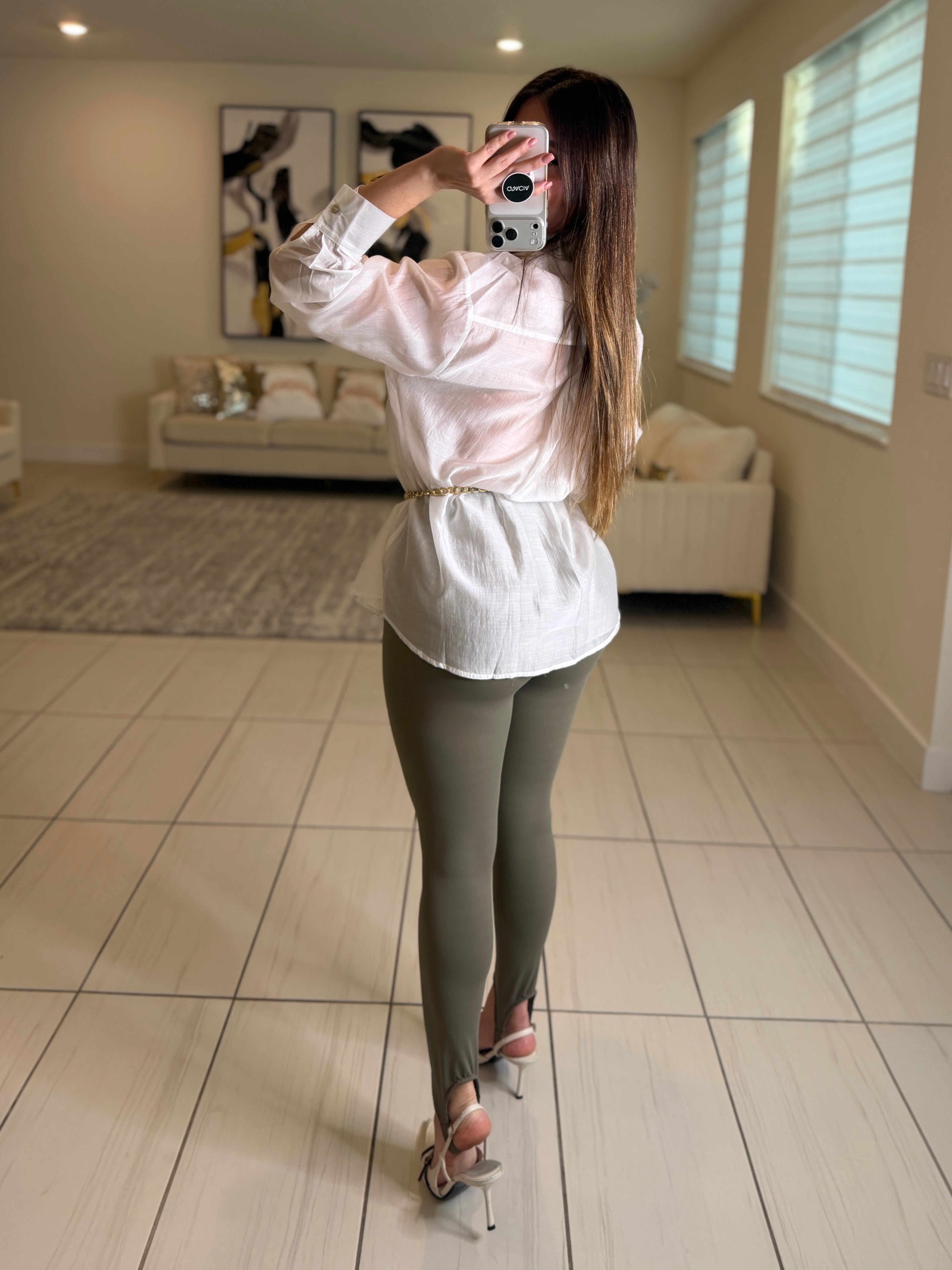 Power Sculpt Olive Green Leggings