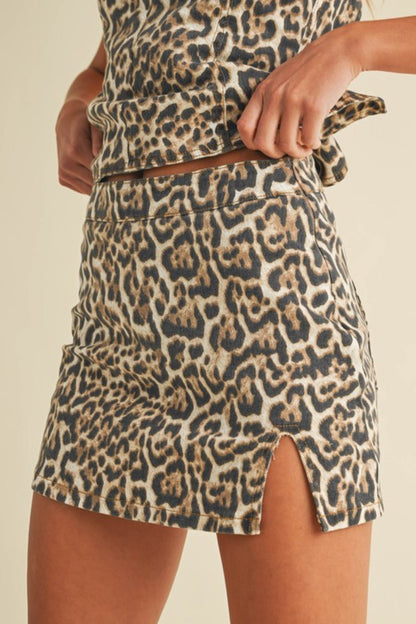 Fierce Streak Leopard Skort Set