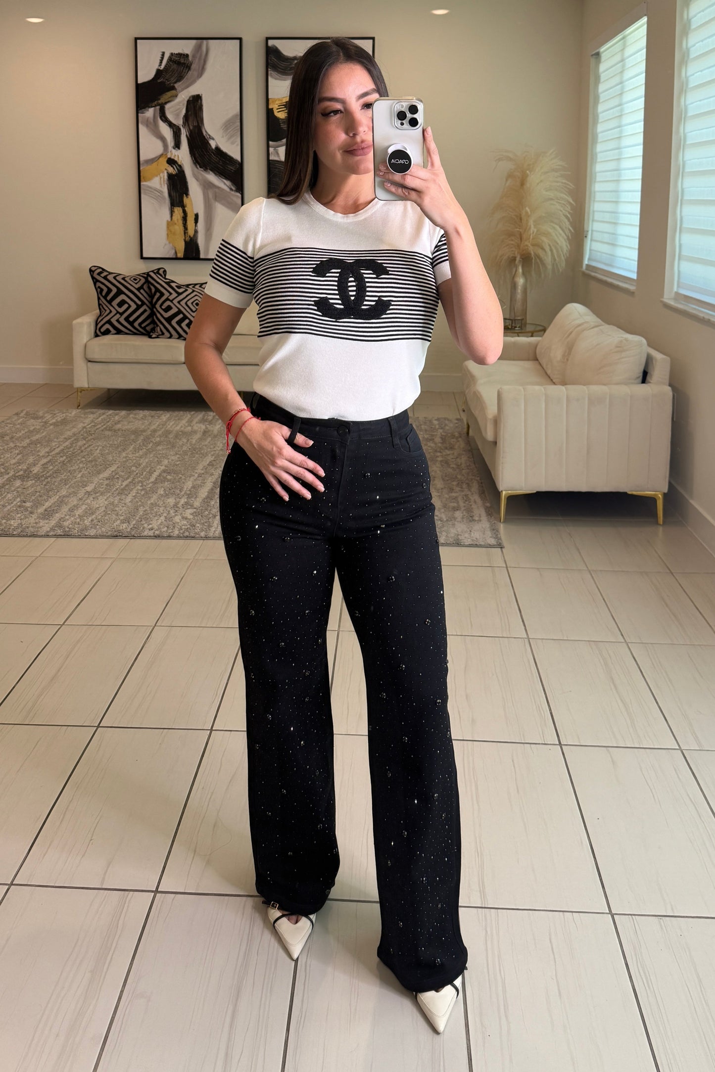 Iconic Knit Off White Top