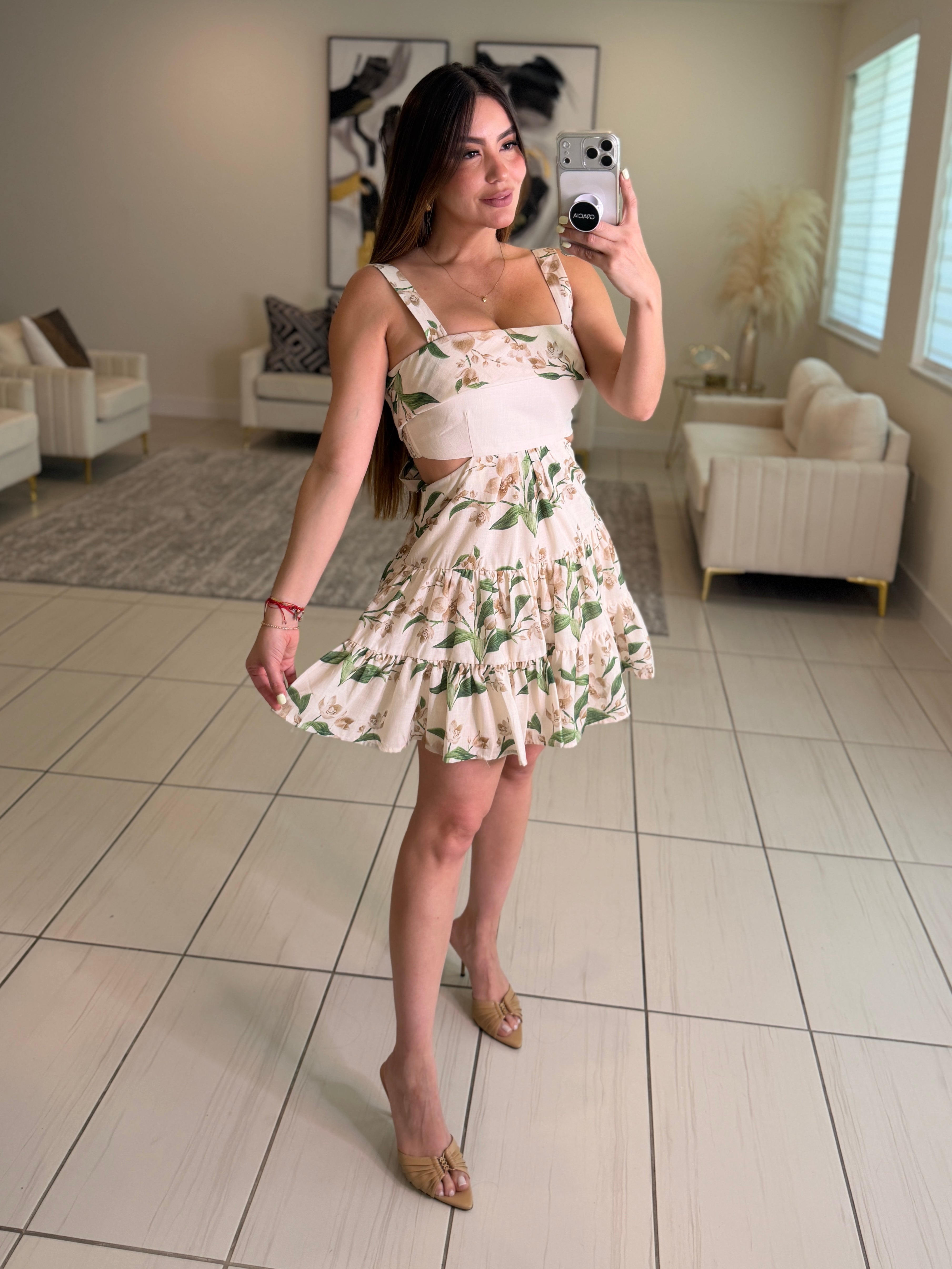 Romantic Haven Beige Dress