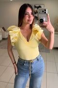 Summer Ruffles Yellow Bodysuit