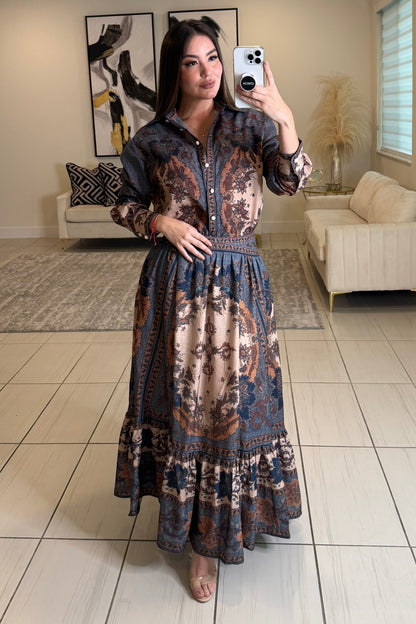 Ascension Tiered Midi Skirt Set