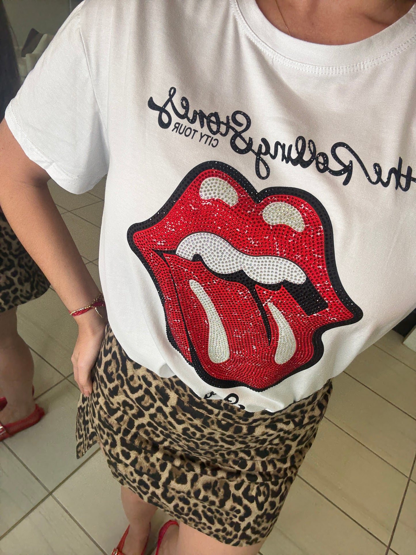 Stones in a Kiss White Top