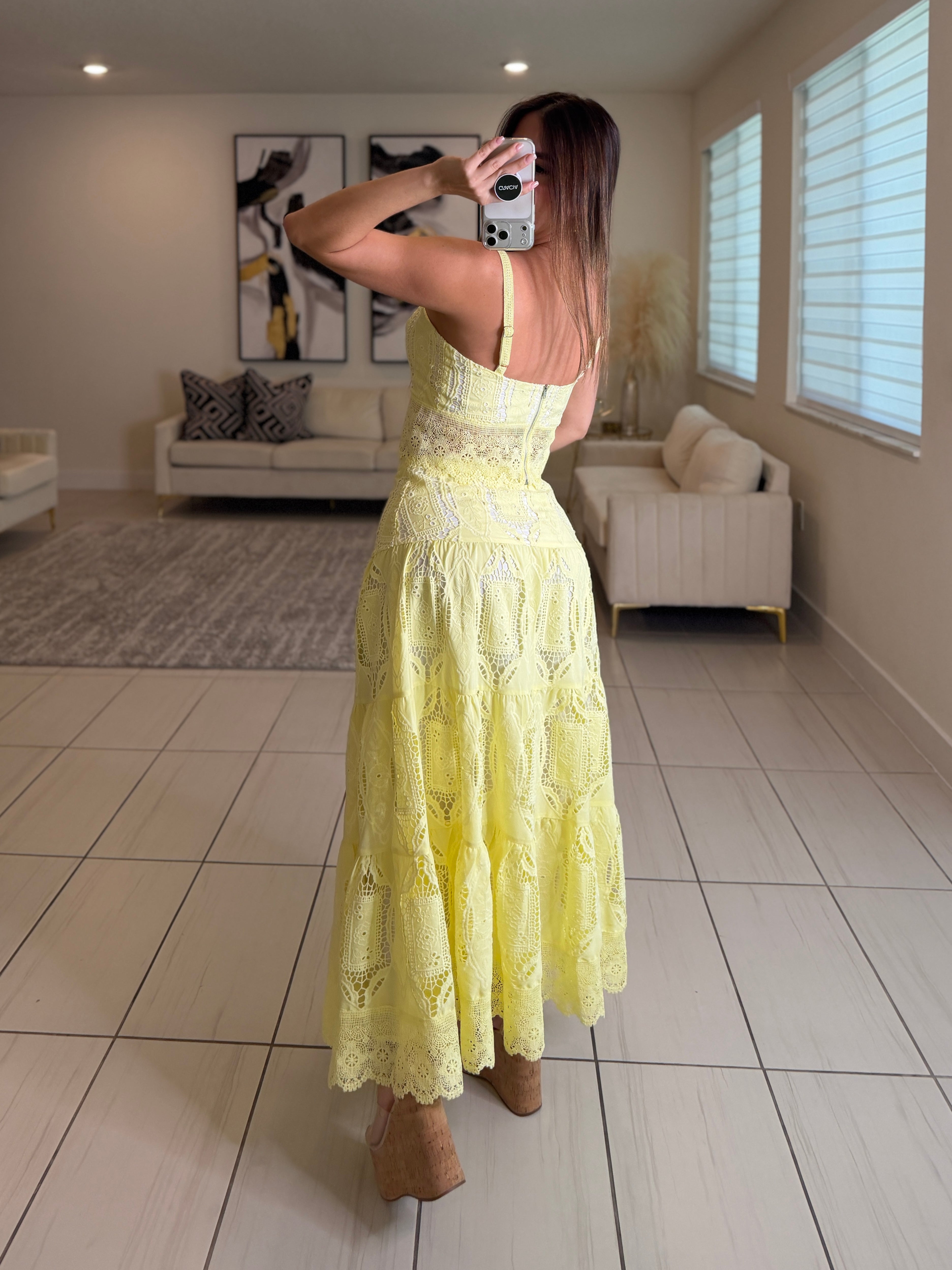Living A Fairytale Yellow Skirt Set