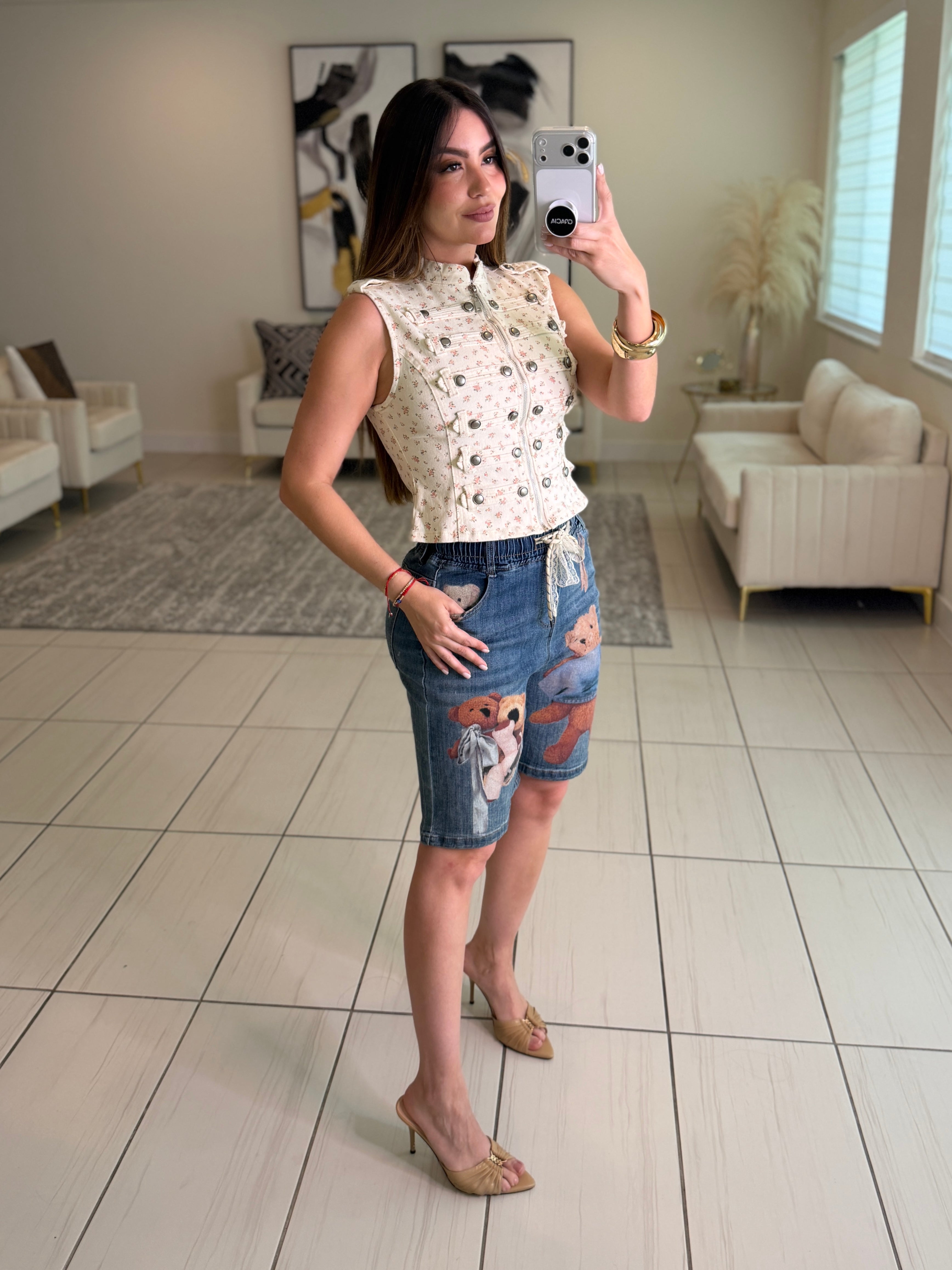Blossom Napoleon Beige Top