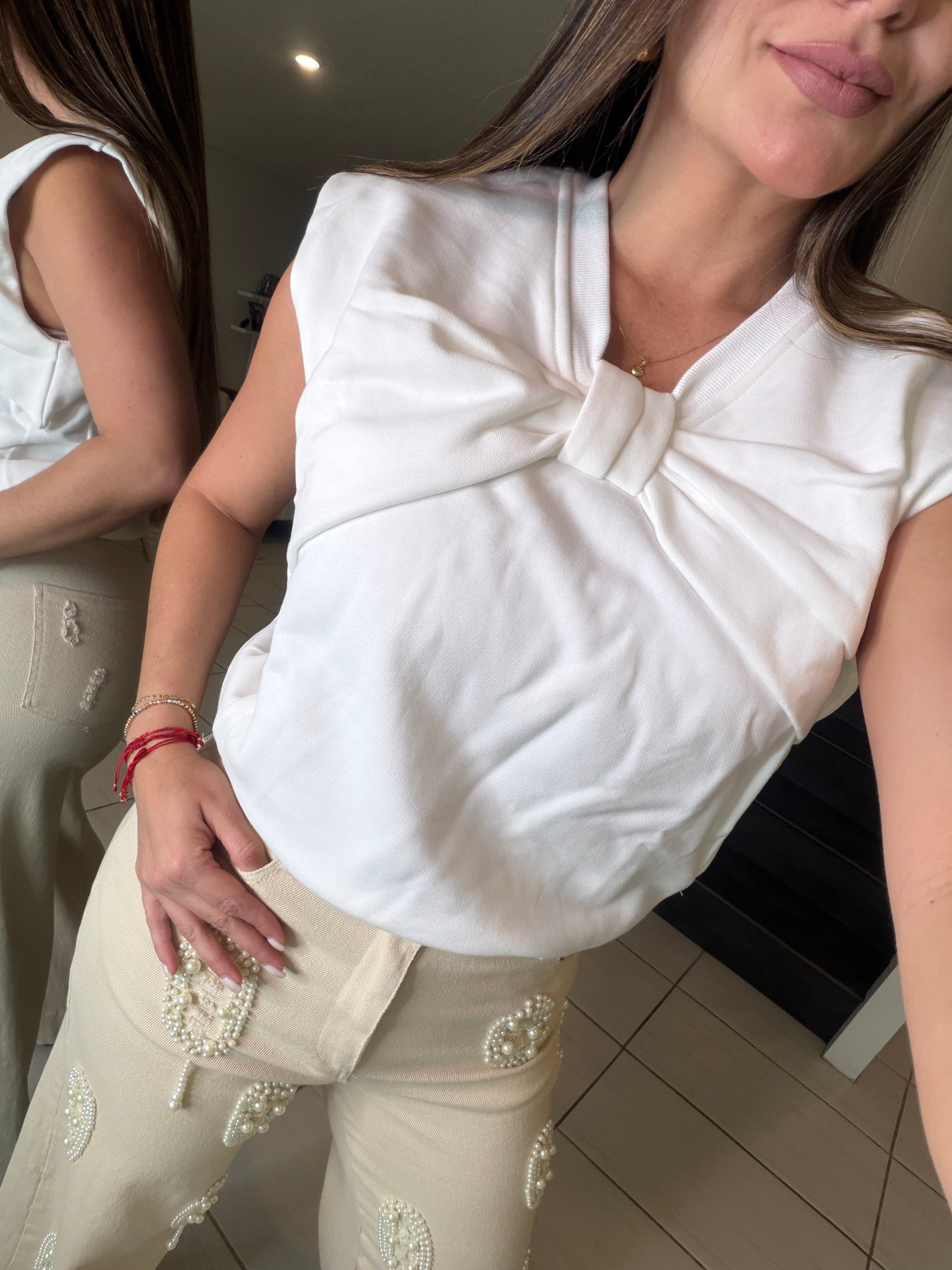 Angelic Bow White Top