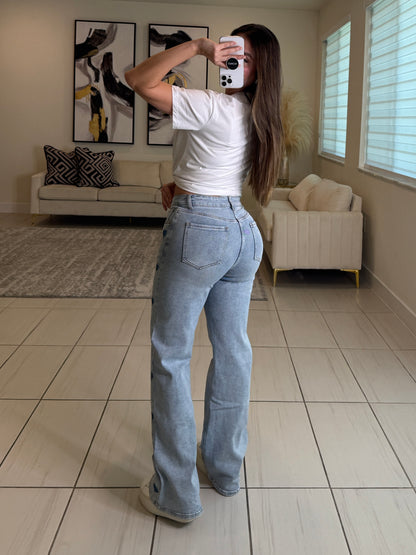 Heart Glimmer Denim Pants