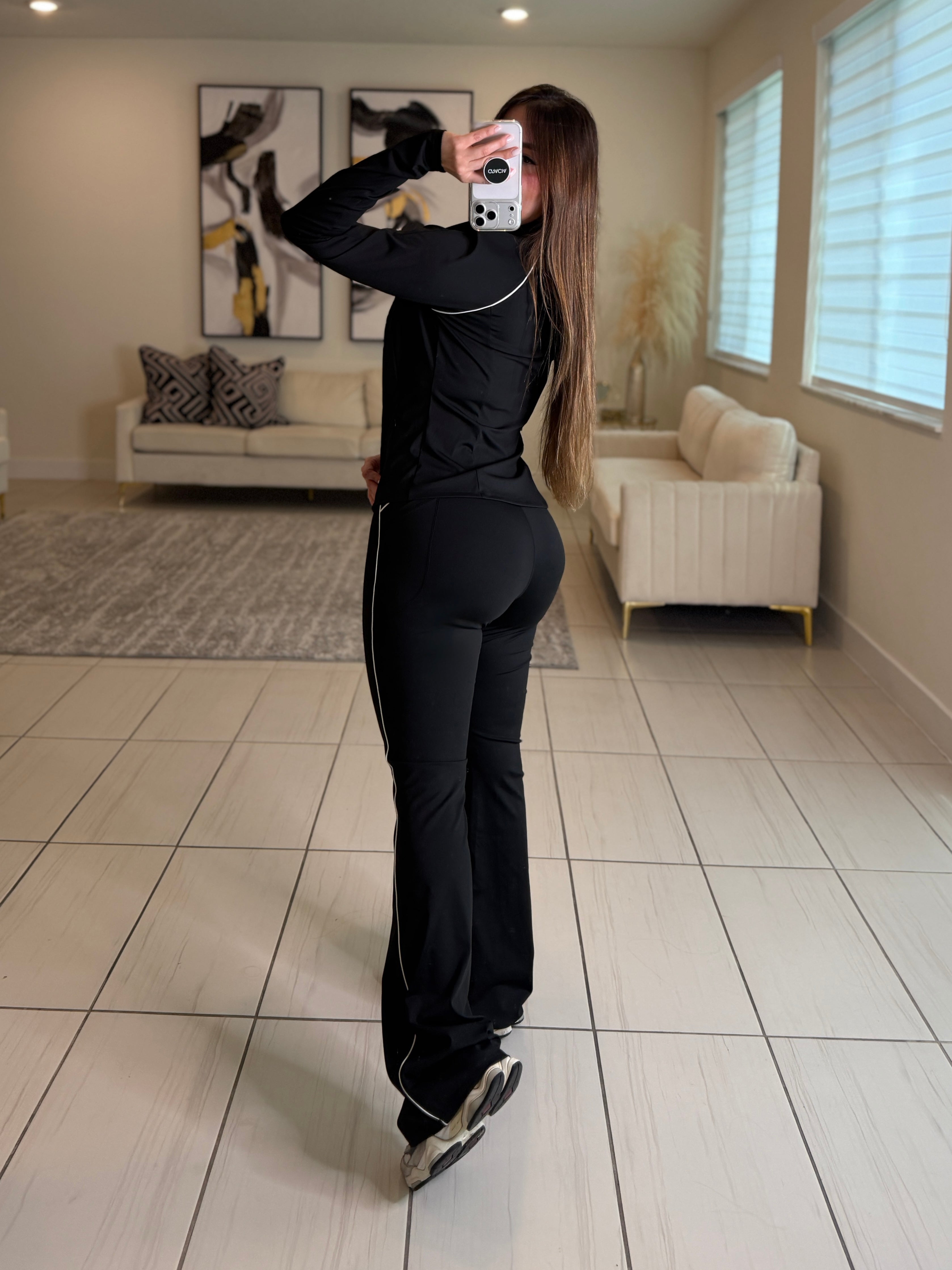 Airbrush Halo Black Pants Set