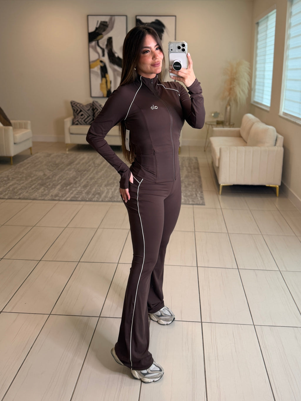 Airbrush Halo Brown Pants Set