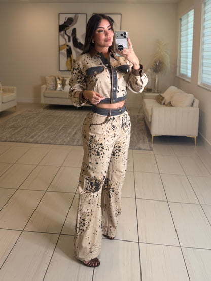 Fierce Streak Contrast Pant Set