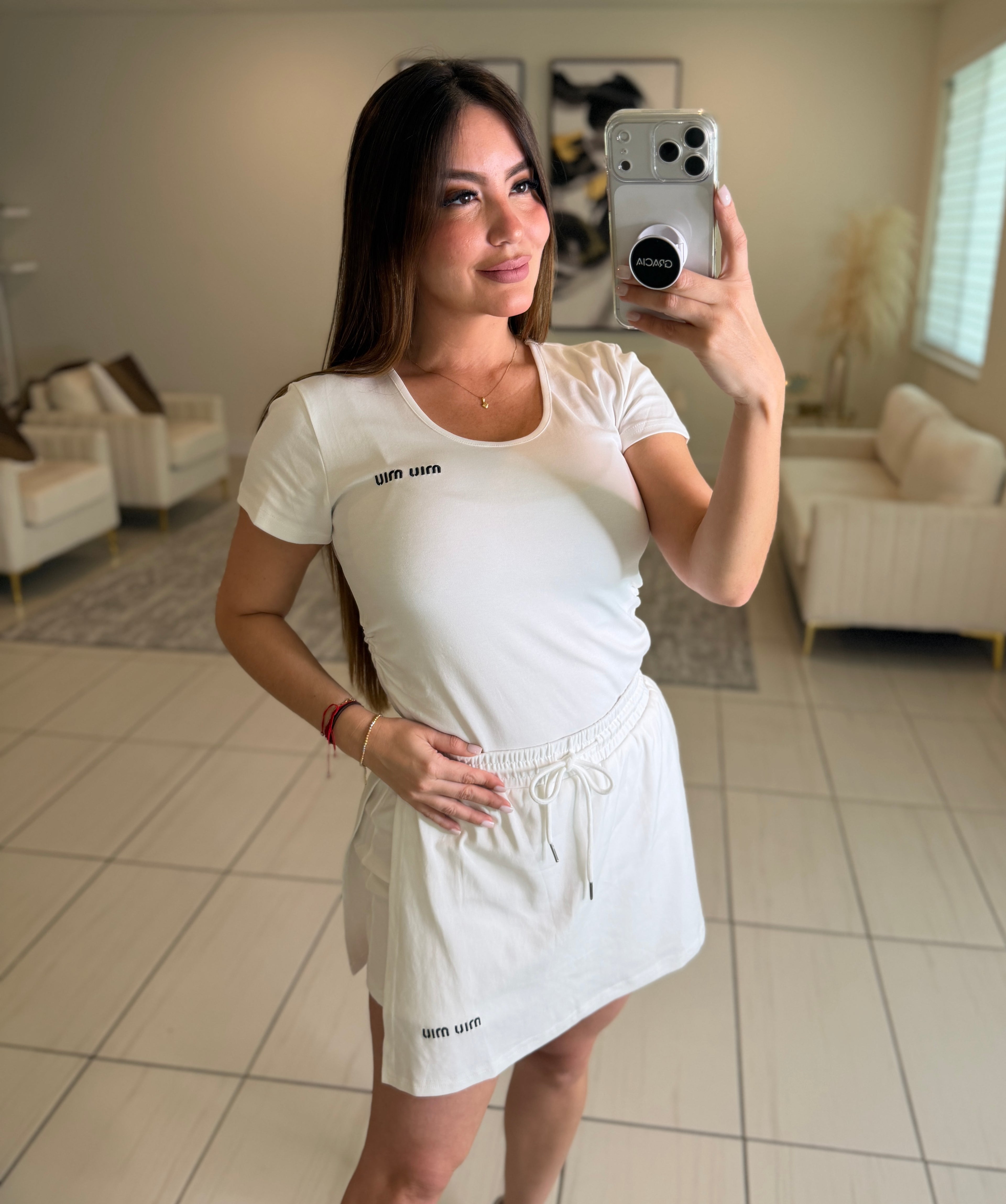 Iconic Tennis White Short Set