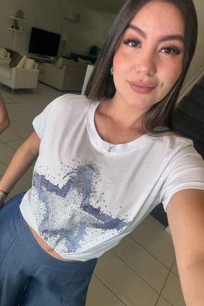 Shine like a Star White Top