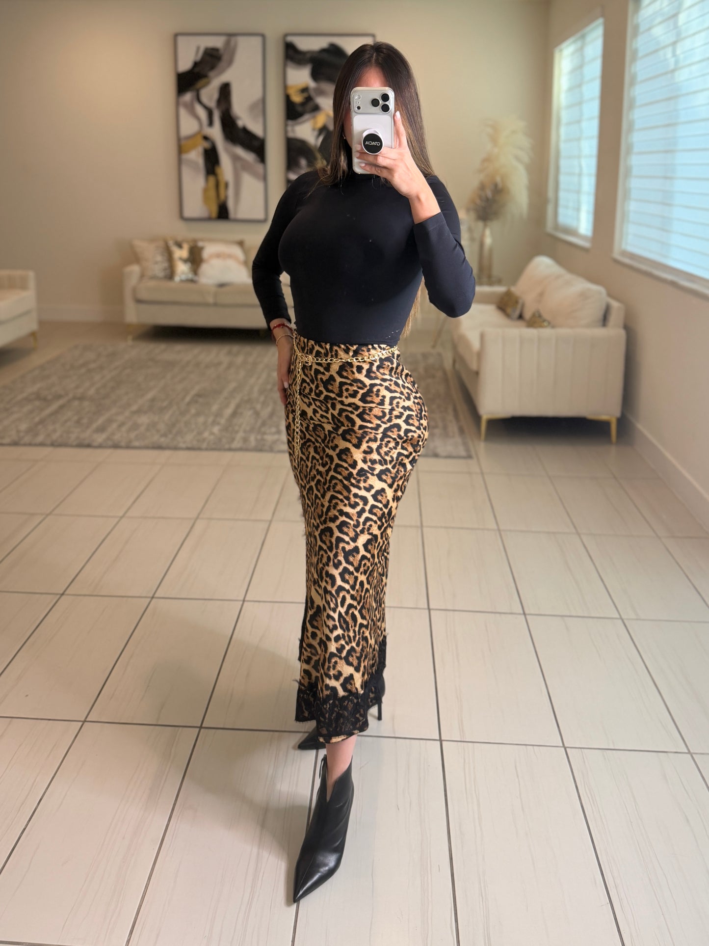 Iconic High Neck Black Basic Top