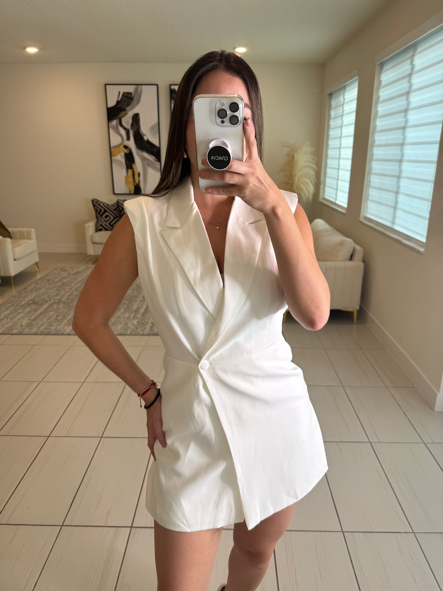Bossed Up White Romper