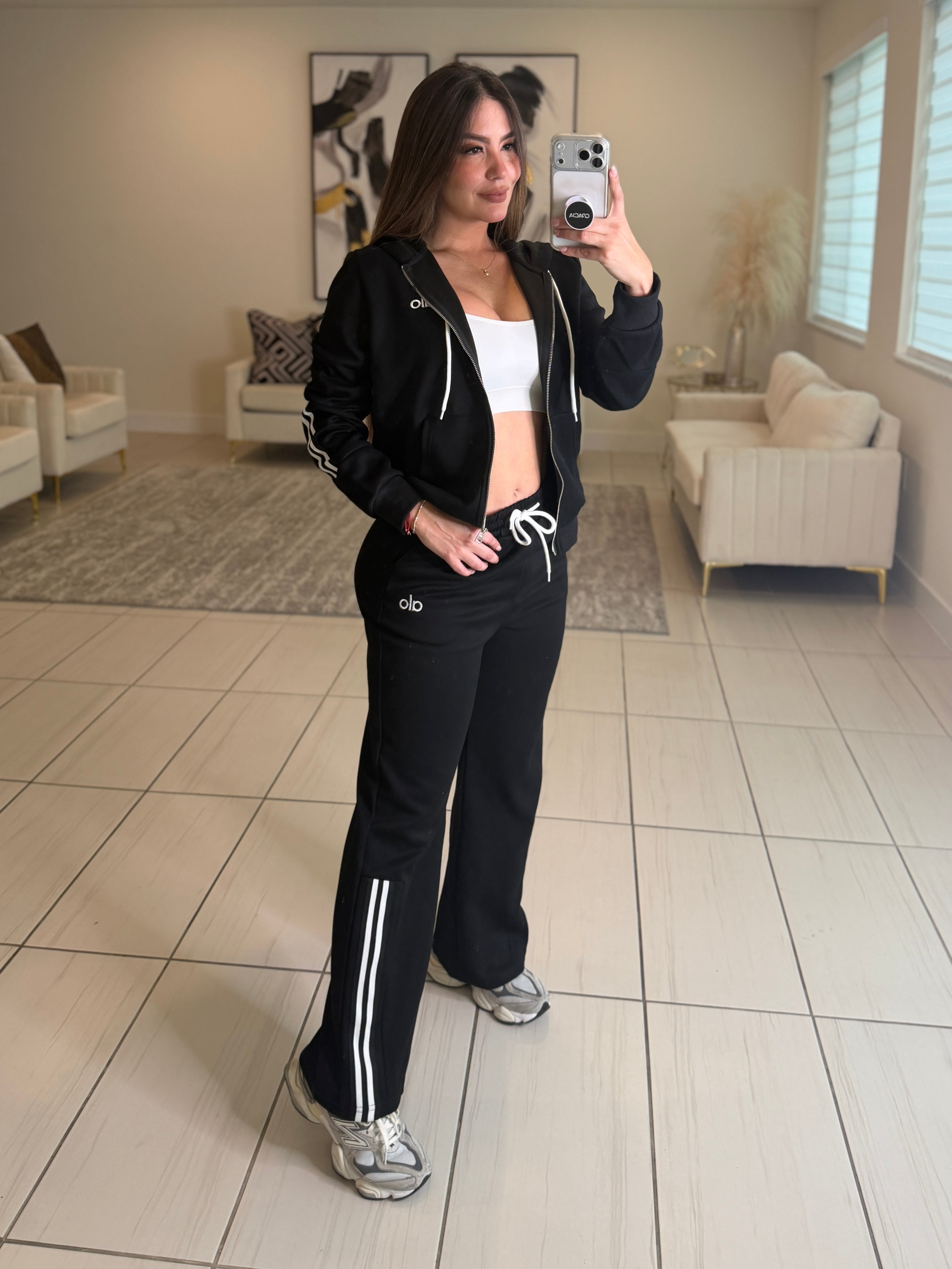 Iconic Stripes Halo Black Pant Set