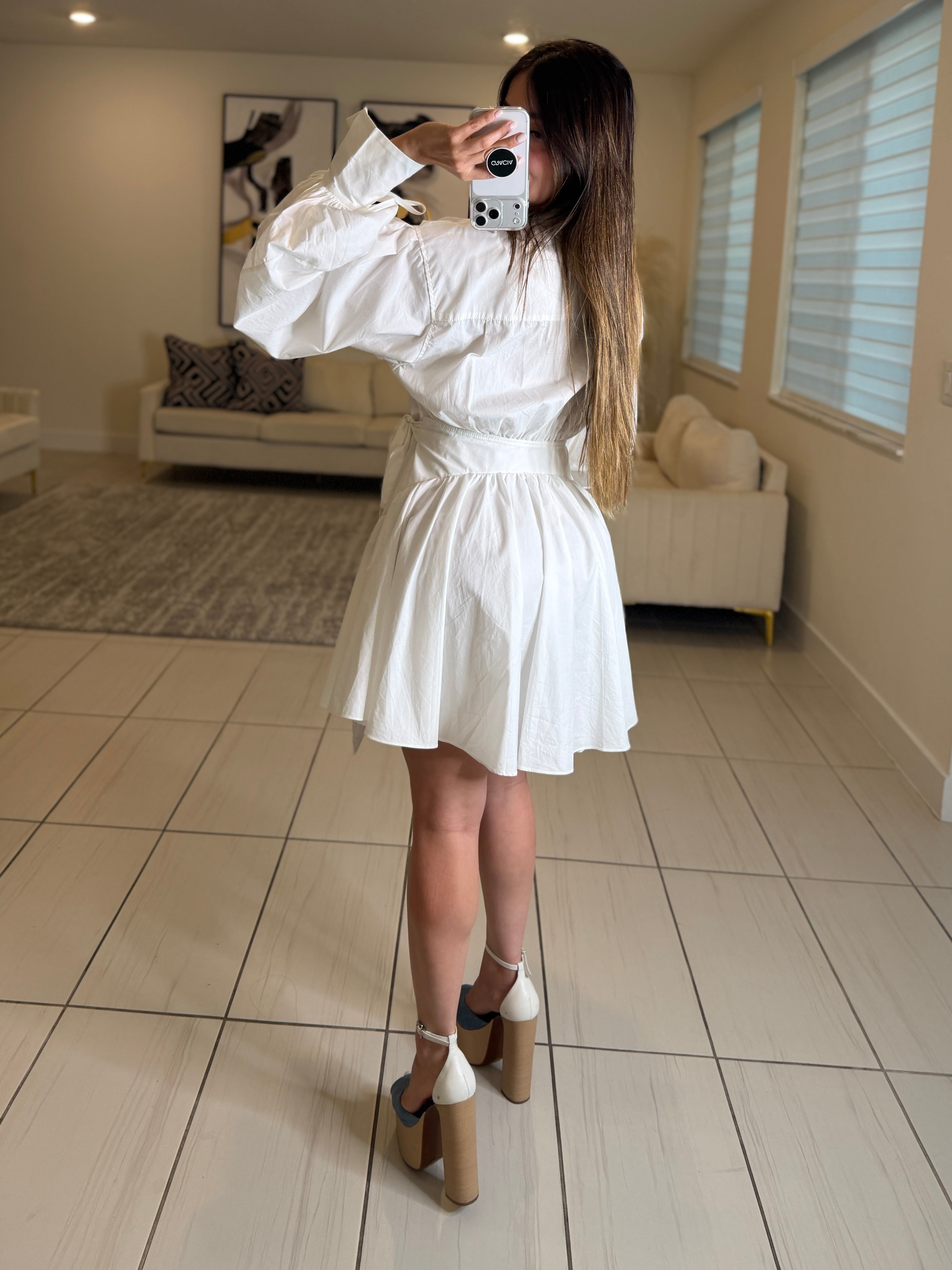 Rebellion Poplin White Dress