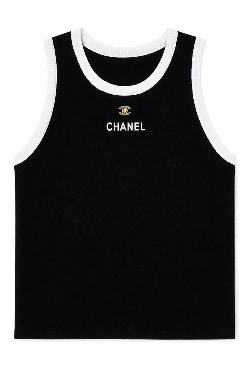 Iconic Knit Black Tank Top