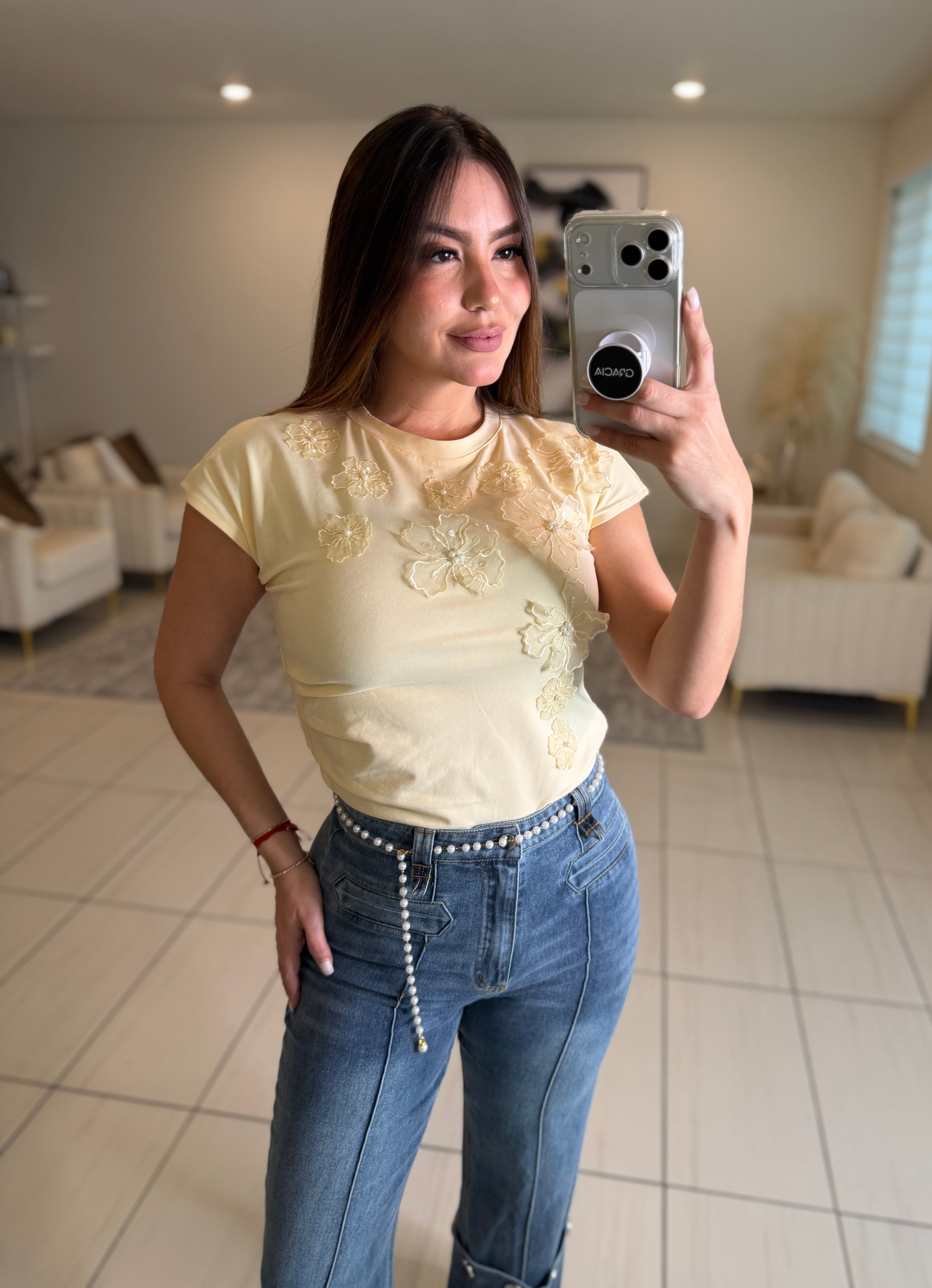 Enchanted Flower Yellow Tshirt